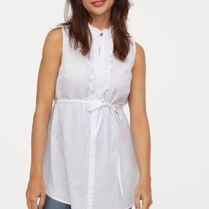 H&M MAMA Sleeveless Blouse/ White